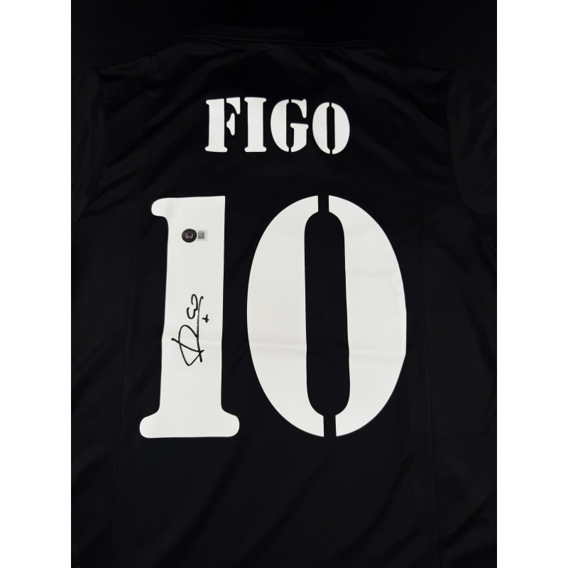 Luís Figo Autógrafo - Camisa do Real Madrid.