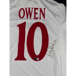 Michael Owen Autógrafo - Camisa da Seleção da Inglaterra.