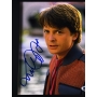 Michael J. Fox Autógrafo Quadro em cena do Filme "De volta para o Futuro".