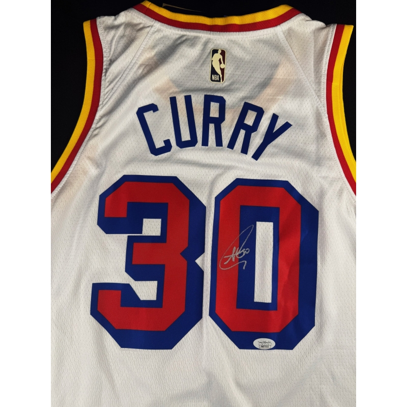 Stephen Curry Autógrafo Camisa de Basquetebol da Lendária equipe da Golden State Warriors.