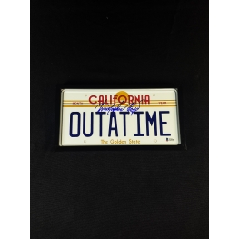 Christopher Lloyd Autógrafo - Placa “CALIFORNIA – OUTATIME”