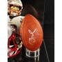 Capacete autografado por Tom Brady e Rob Gronkowski.
