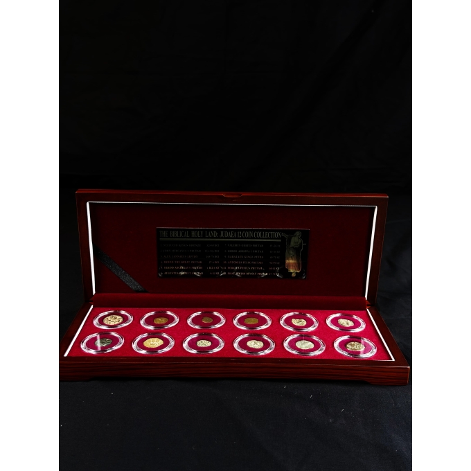Coleção de 12 moedas originais - THE BIBLICAL HOLY LAND – JUDAEA COLLECTION