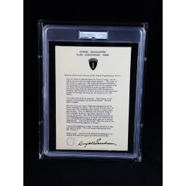 Carta Original Assinada por Dwight D. Eisenhower