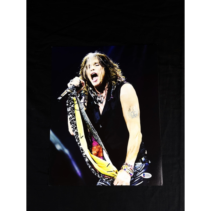 Steven Tyler Autógrafo - Pôster "Ao Vivo".