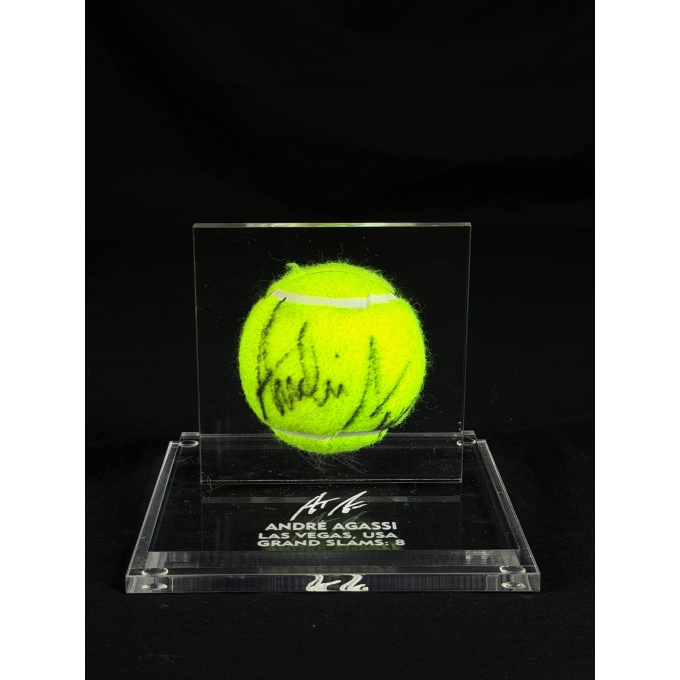 André Agassi Autógrafo - Bola de Tênis.