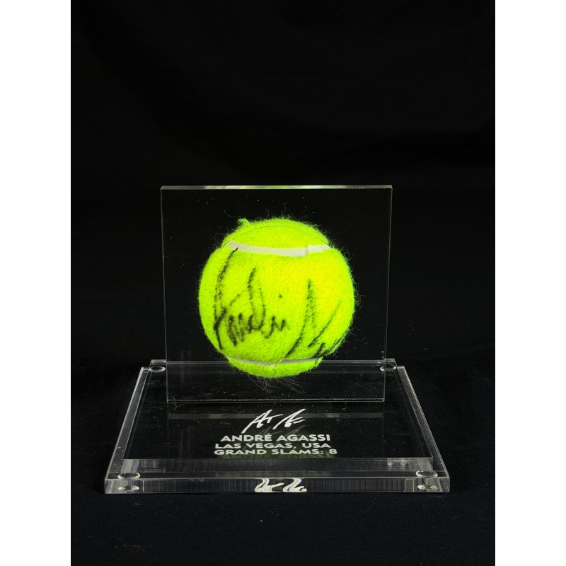 André Agassi Autógrafo - Bola de Tênis.