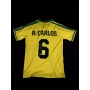 Roberto Carlos autógrafo - Camisa Amarela da Seleção Brasileira.
