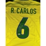 Roberto Carlos autógrafo - Camisa Amarela da Seleção Brasileira.