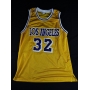 Magic Johnson Autógrafo - Camisa de Basquetebol da Lendária equipe Los Angeles Lakers.