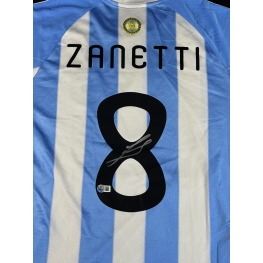 Javier Zanetti Autógrafo - Camisa da Seleção da Argentina.