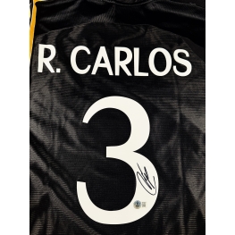 Roberto Carlos Autógrafo - Camisa Real Madrid.