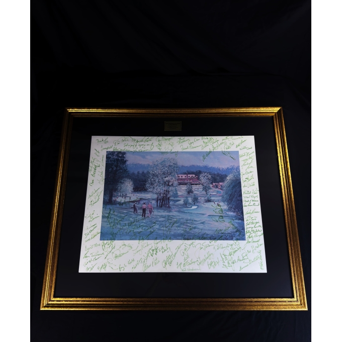 PGA Legends 98 Autógrafos - Obra de Arte Incluindo - "Jack Nicklaus, Tom Watson, Lee Elder & Era Greats"