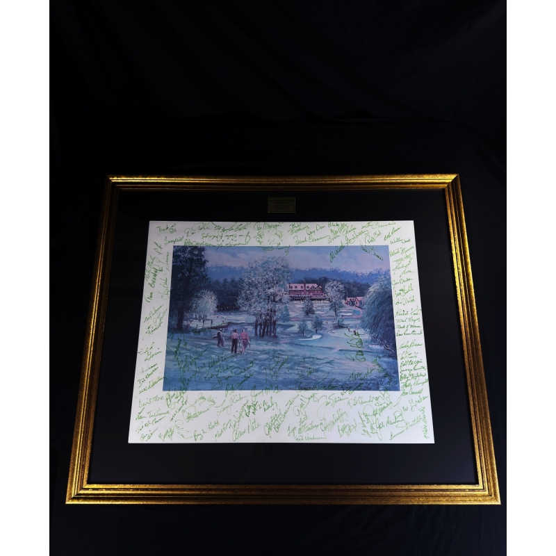 PGA Legends 98 Autógrafos - Obra de Arte Incluindo - "Jack Nicklaus, Tom Watson, Lee Elder & Era Greats"