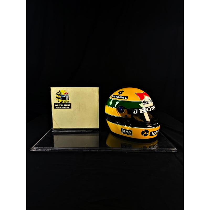Ayrton Senna Autógrafo - Cartão "World Champion".