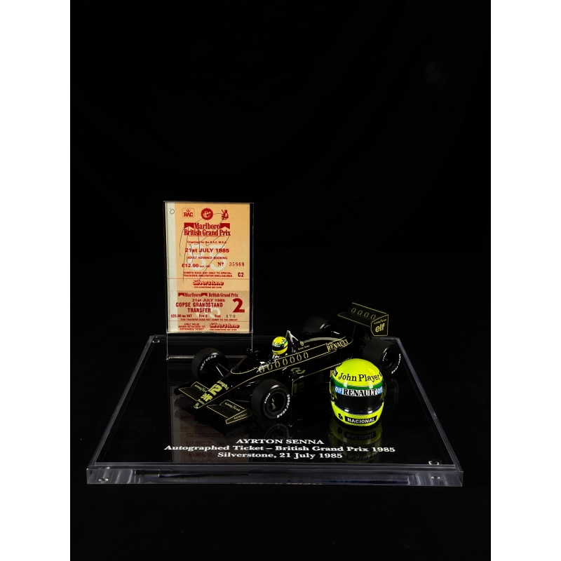 Ayrton Senna Autógrafo - Ingresso "British GP 1985" - 21 de Julho de 1985