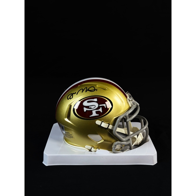 Joe Montana Autógrafo - Mini Capacete NFL San Francisco 49ers.