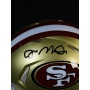 Joe Montana Autógrafo - Mini Capacete NFL San Francisco 49ers.