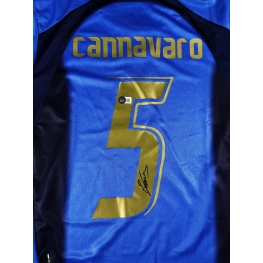 Fabio Cannavaro Autógrafo - Camisa Seleção da Itália.