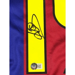 Patrick Kluivert Autógrafo - Camisa do Barcelona.