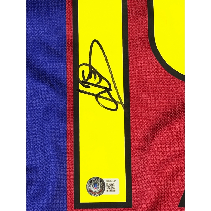 Patrick Kluivert Autógrafo - Camisa do Barcelona.