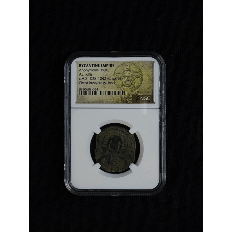 Byzantine Empire – Anonymous Issue – AE Follis (Class B, c. AD 1028–1042)