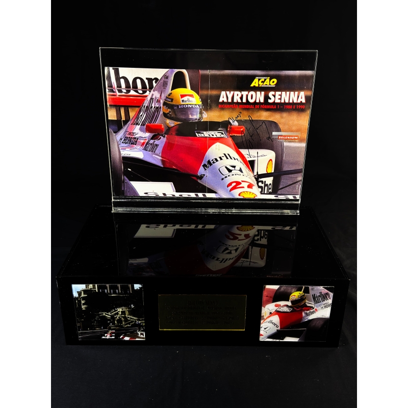 Ayrton Senna Autógrafo - Revista A Semana Em Ação Ano I Nº10 - Pôster Bicampeão Mundial 1988 - 1990