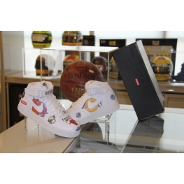 Tênis Supreme x NBA x Air Force 1 Mid White