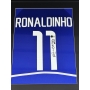Camiseta Azul Brasil autografada por Ronaldinho Gaúcho, "O Bruxo".