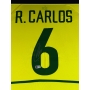 Roberto Carlos autógrafo - Camisa Amarela da Seleção Brasileira.