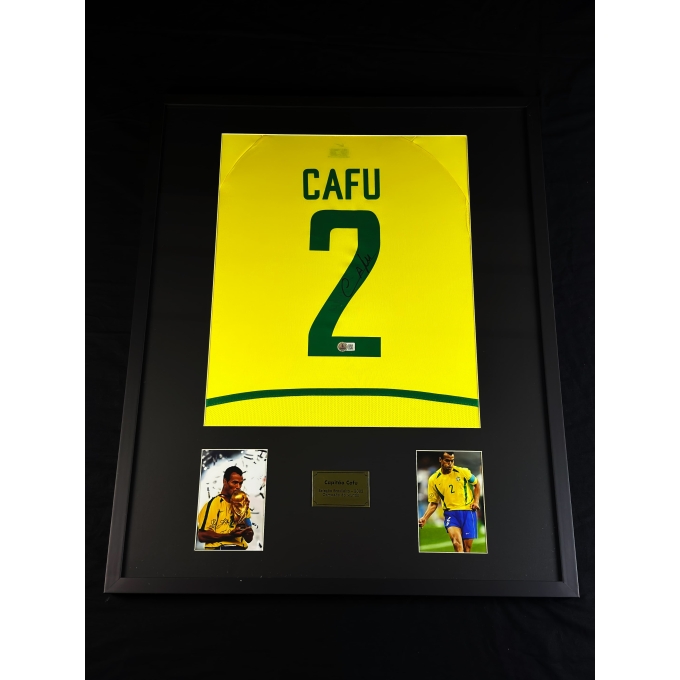 Cafu Autógrafo - Camisa Amarela da Seleção Brasileira.