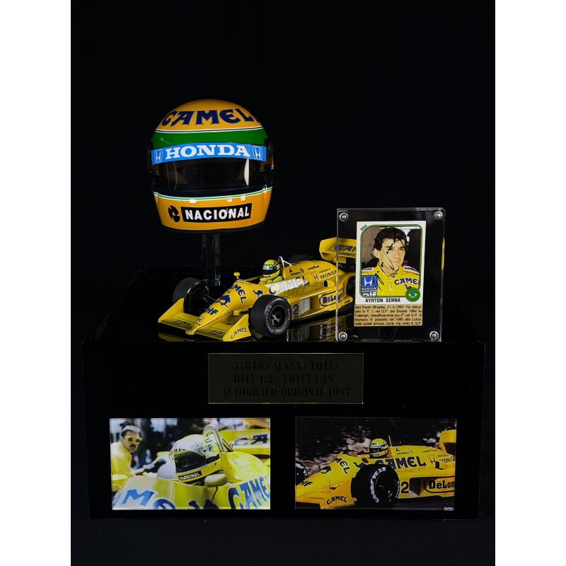Ayrton Senna Autógrafo em Card 1987.