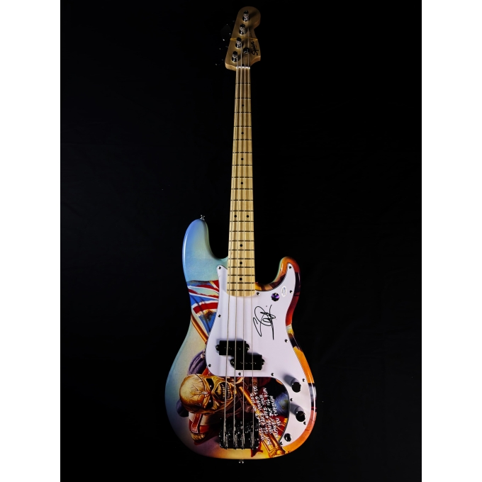 Steve Harris Autógrafo - "Eletric Guitar".