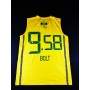 Usain Bolt Autógrafo em Camisa da Seleção Olìmpica da Jamaica.