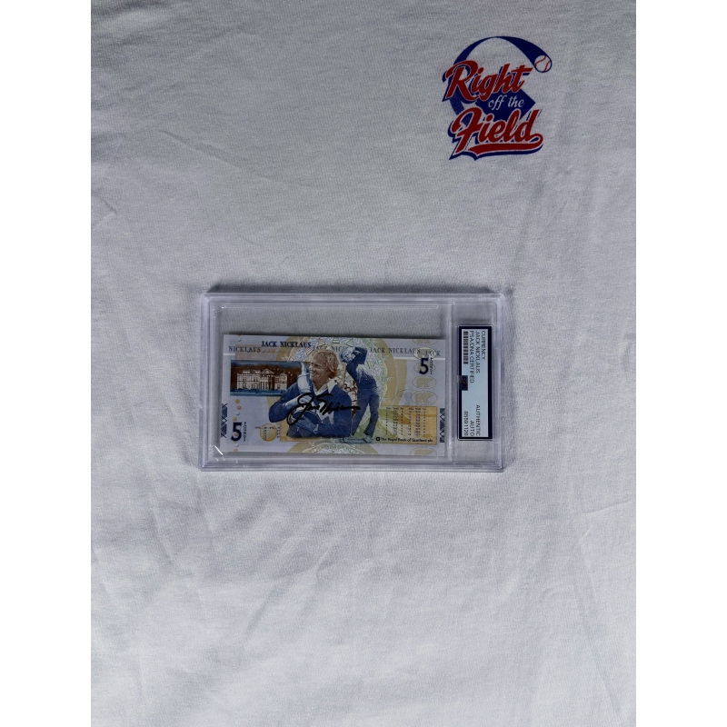 Jack Nicklaus Autógrafo - Nota Comemorativa Escocesa de 5 Libras.