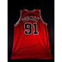 Dennis Rodman Autógrafo - Camisa de Basquetebol da Lendária equipe Chicago Bulls.