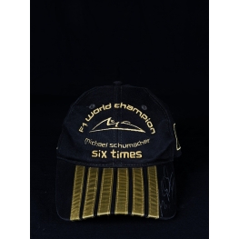 Michael Schumacher Autógrafo - Boné "F1 World Champion Six Times".