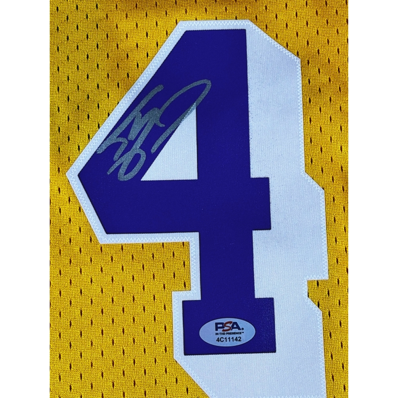 Shaquille O'Neal Autógrafo - Camisa de Basquetebol da Lendária equipe Los Angeles Lakers.