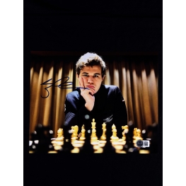 Magnus Carlsen Autógrafo - Foto "Ready for Challenge".