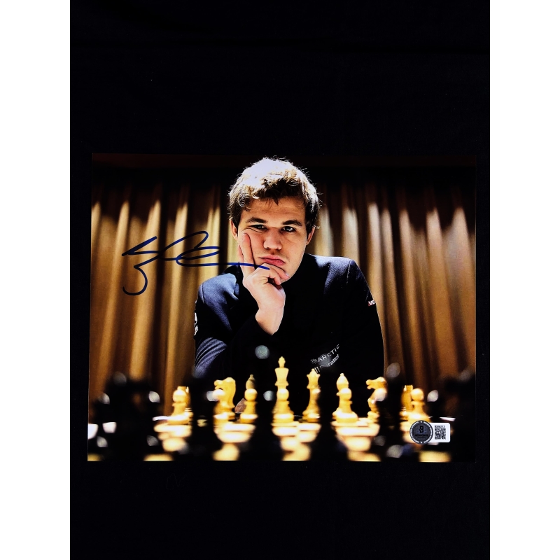 Magnus Carlsen Autógrafo - Foto "Ready for Challenge".