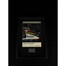 Ayrton Senna Autógrafo - Anúncio Publicitário Honda (U.K.) Limited.