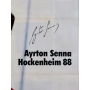 Ayrton Senna Autógrafo - Pôster Emoldurado "Hockenheim 88".