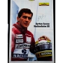 Ayrton Senna Autógrafo - Pôster Emoldurado "Hockenheim 88".