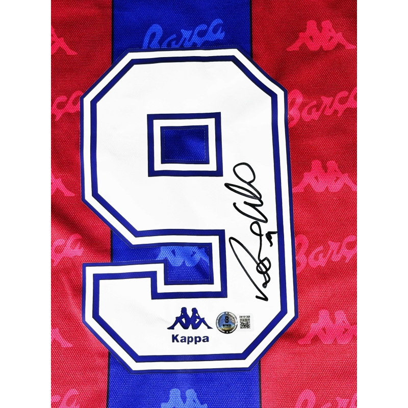 Ronaldo Nazário, "O Fenômeno" Autógrafo - Camisa Barcelona.