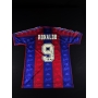 Ronaldo Nazário, "O Fenômeno" Autógrafo - Camisa Barcelona.