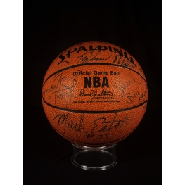 Utah Jazz — Bola De Basquetebol Autografada (Elenco Histórico) "Feat John Stockton e Karl Malone."