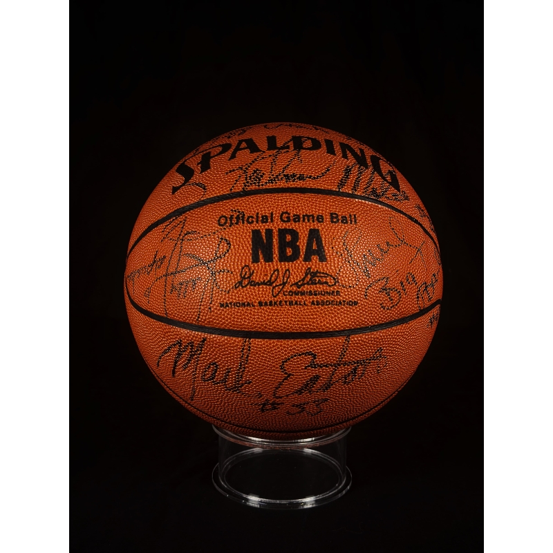 Utah Jazz — Bola De Basquetebol Autografada (Elenco Histórico) "Feat John Stockton e Karl Malone."