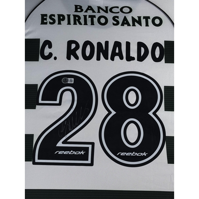 Cristiano Ronaldo Autógrafo - Camisa Sporting Portugal.
