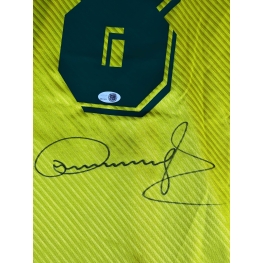 Dunga Autógrafo - Camisa Azul da Seleção Brasileira.
