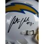 Austin Ekeler Autógrafo - Mini Helmet do Los Angeles Chargers.